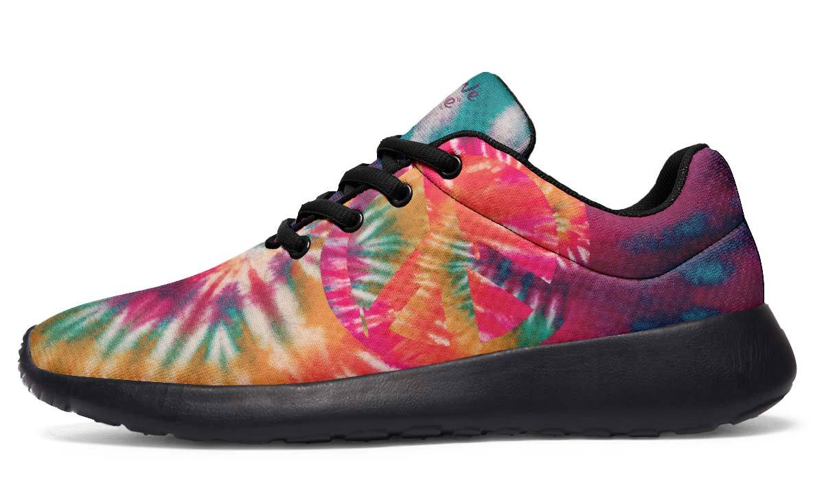 Tie Dye Peace Maroon Turqoise