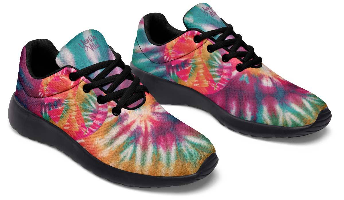 Tie Dye Peace Maroon Turqoise