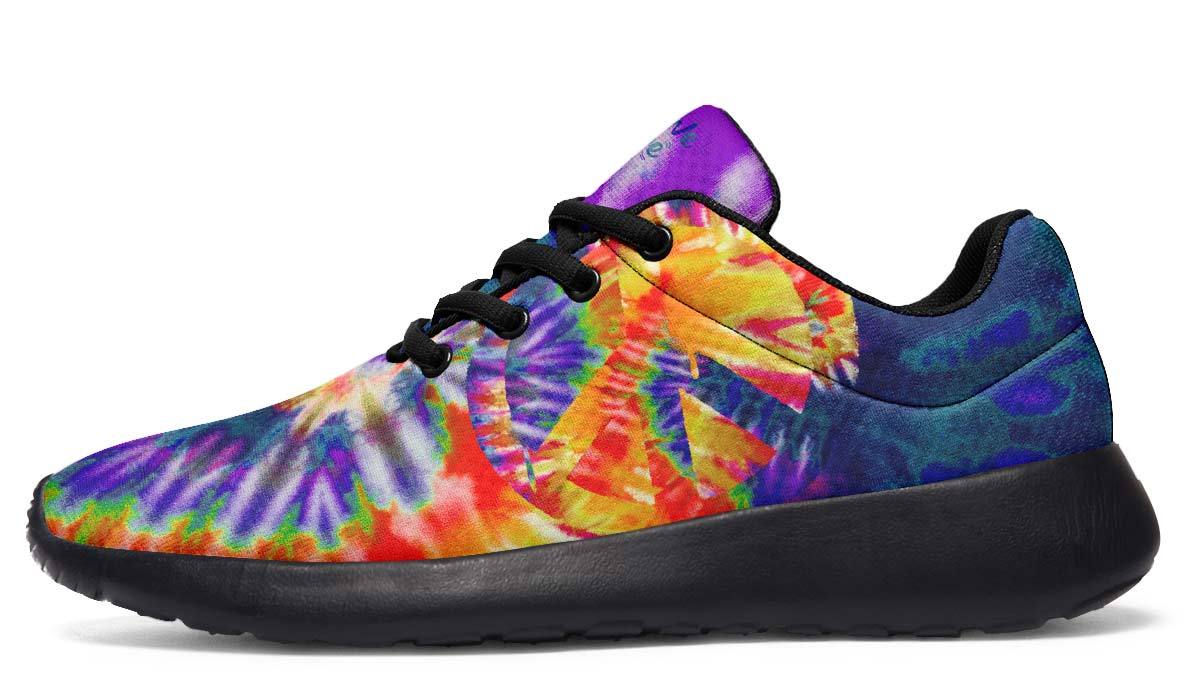 Tie Dye Peace Yellow Purple