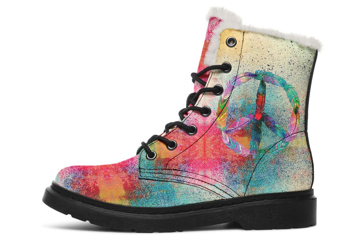 Colorful Paint Peace Feather