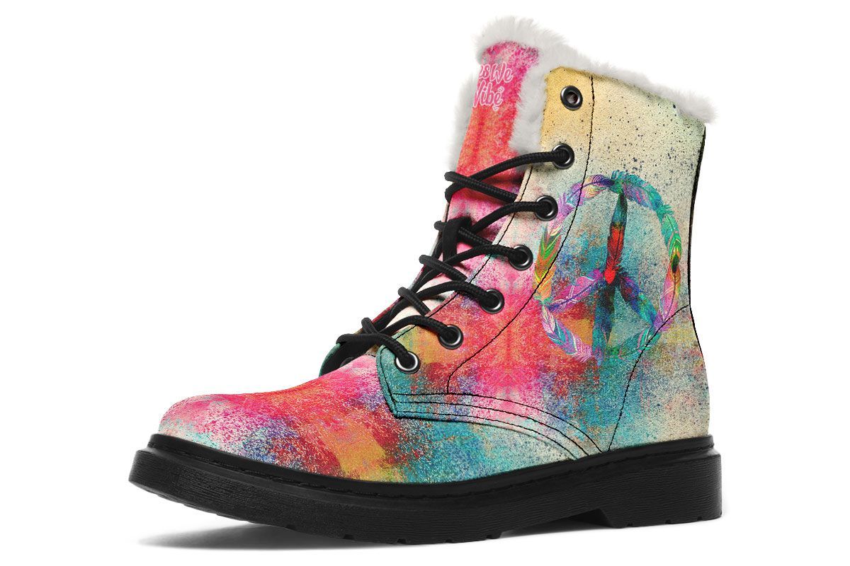 Colorful Paint Peace Feather