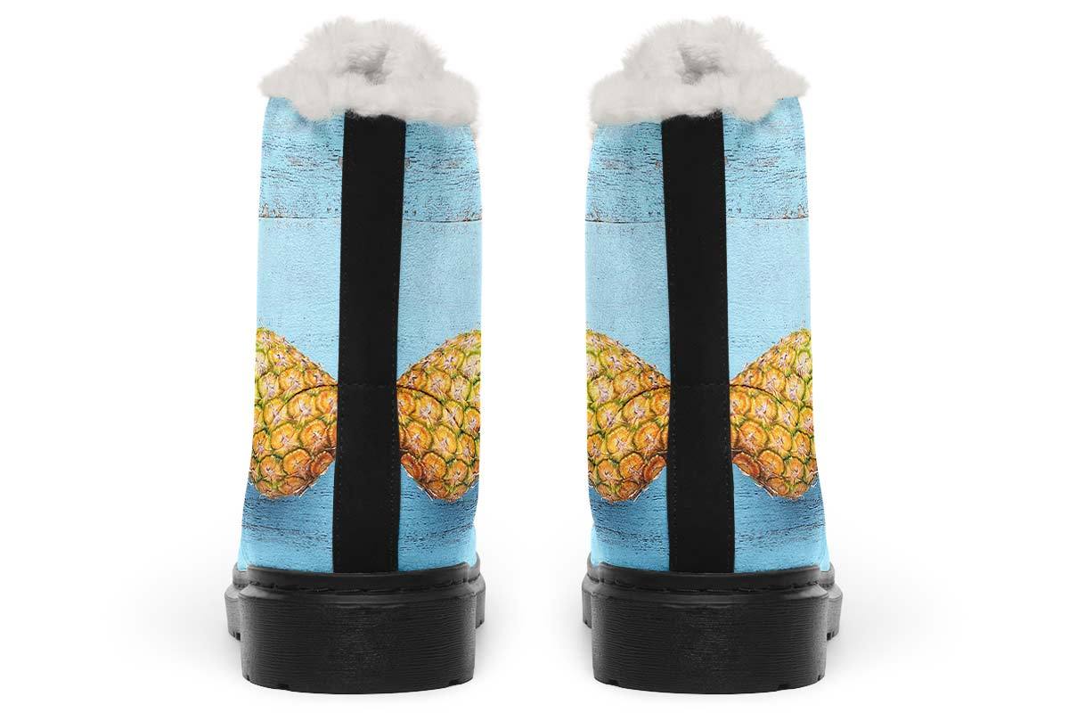 Pineapples Blue Wood