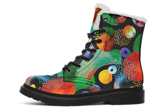 Watercolor Mixed Circles Blk