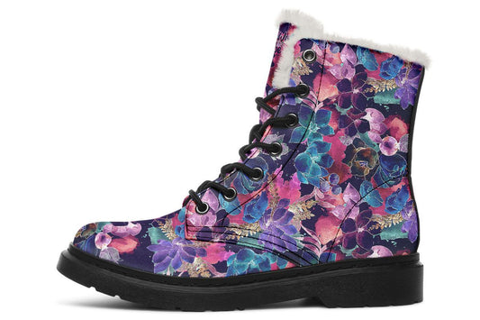 Dark Purple Watercolor Garden