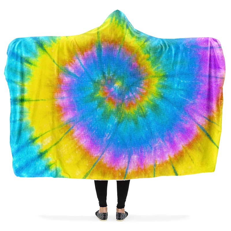 Yellow Blue Purple Tie Dye