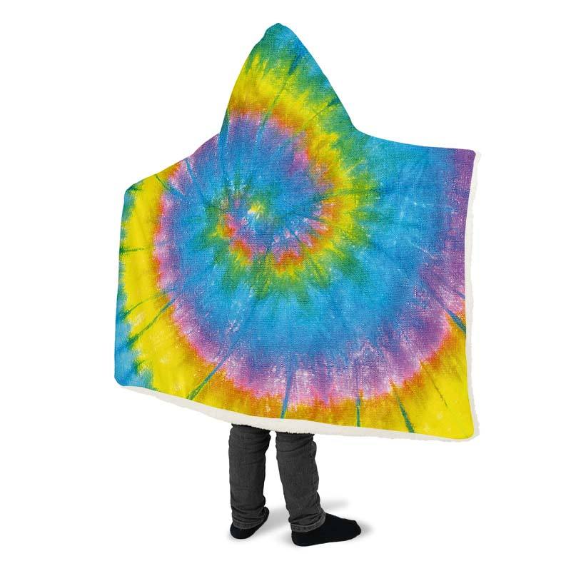 Yellow Blue Purple Tie Dye