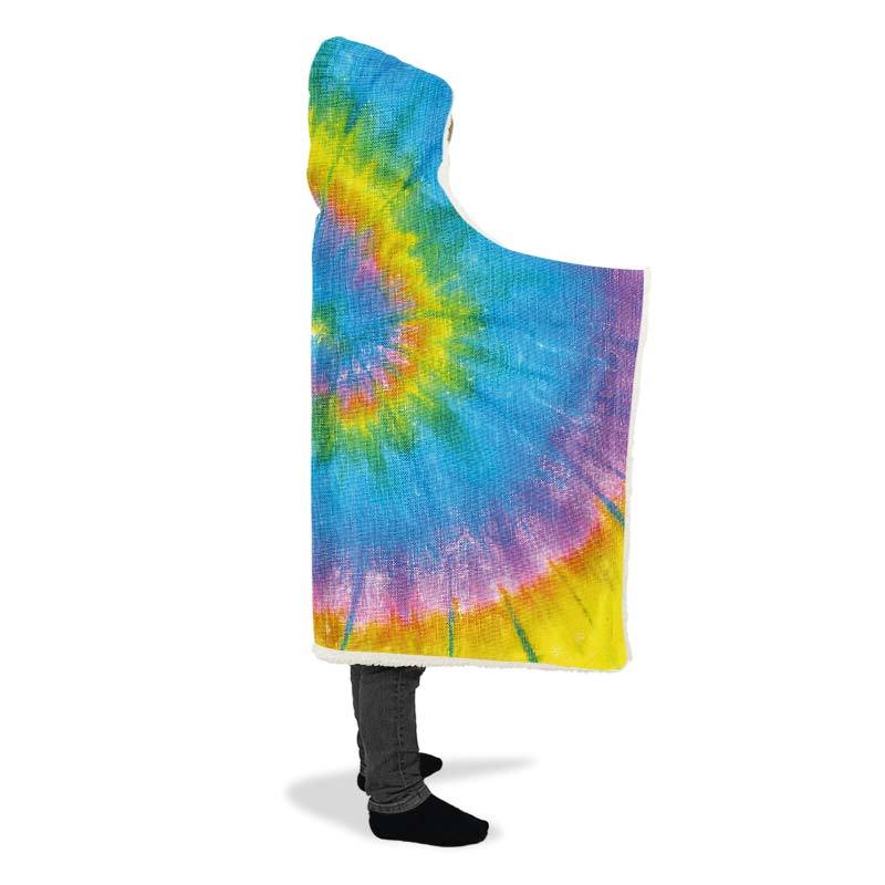 Yellow Blue Purple Tie Dye