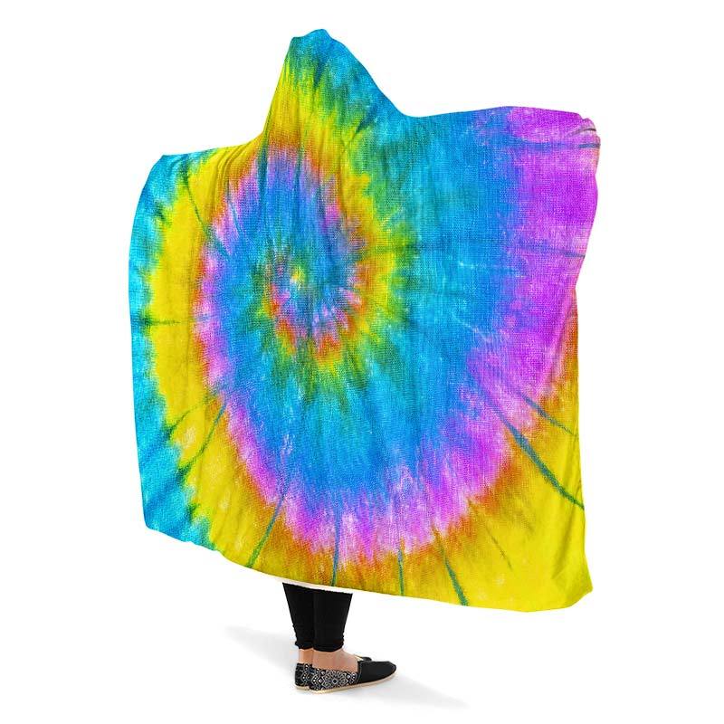 Yellow Blue Purple Tie Dye