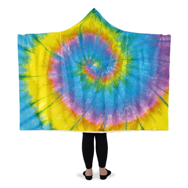 Yellow Blue Purple Tie Dye