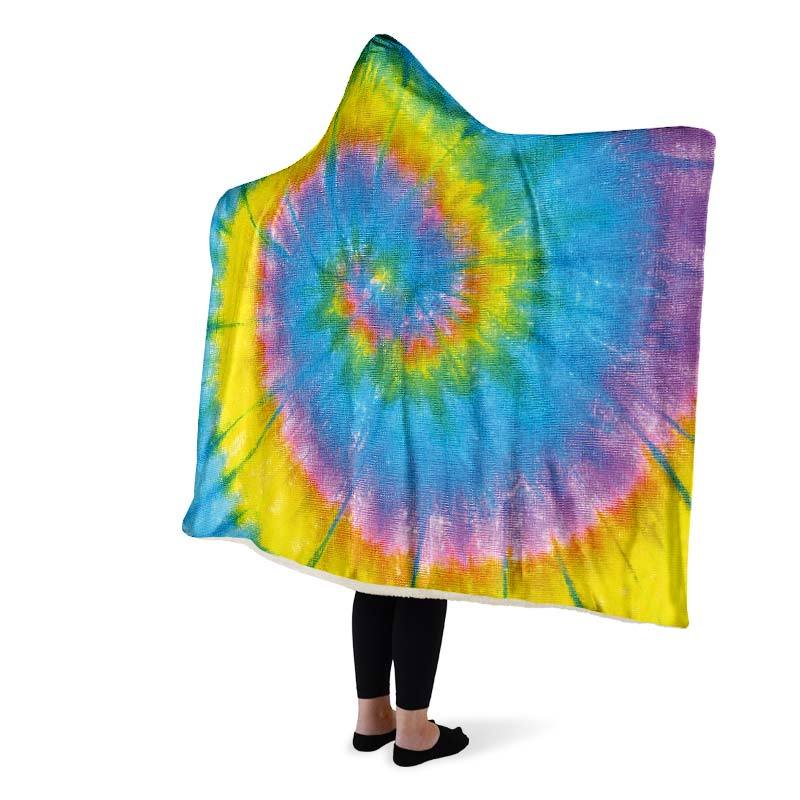 Yellow Blue Purple Tie Dye