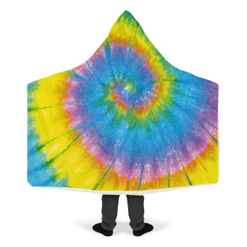 Yellow Blue Purple Tie Dye