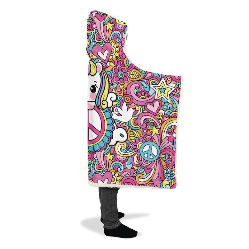 Cartoon Unicorn And Peace