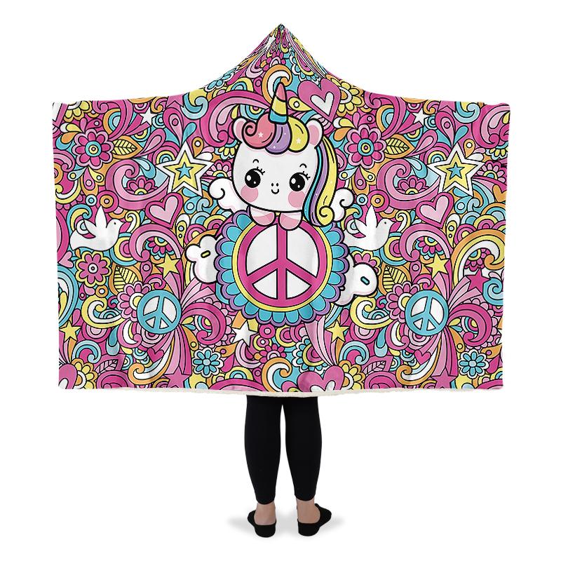 Cartoon Unicorn And Peace