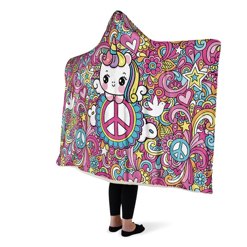 Cartoon Unicorn And Peace