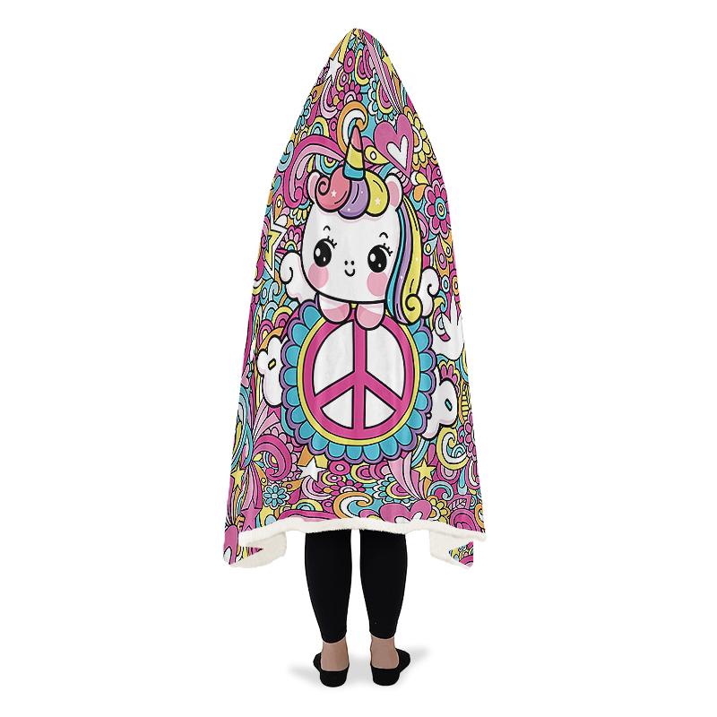 Cartoon Unicorn And Peace