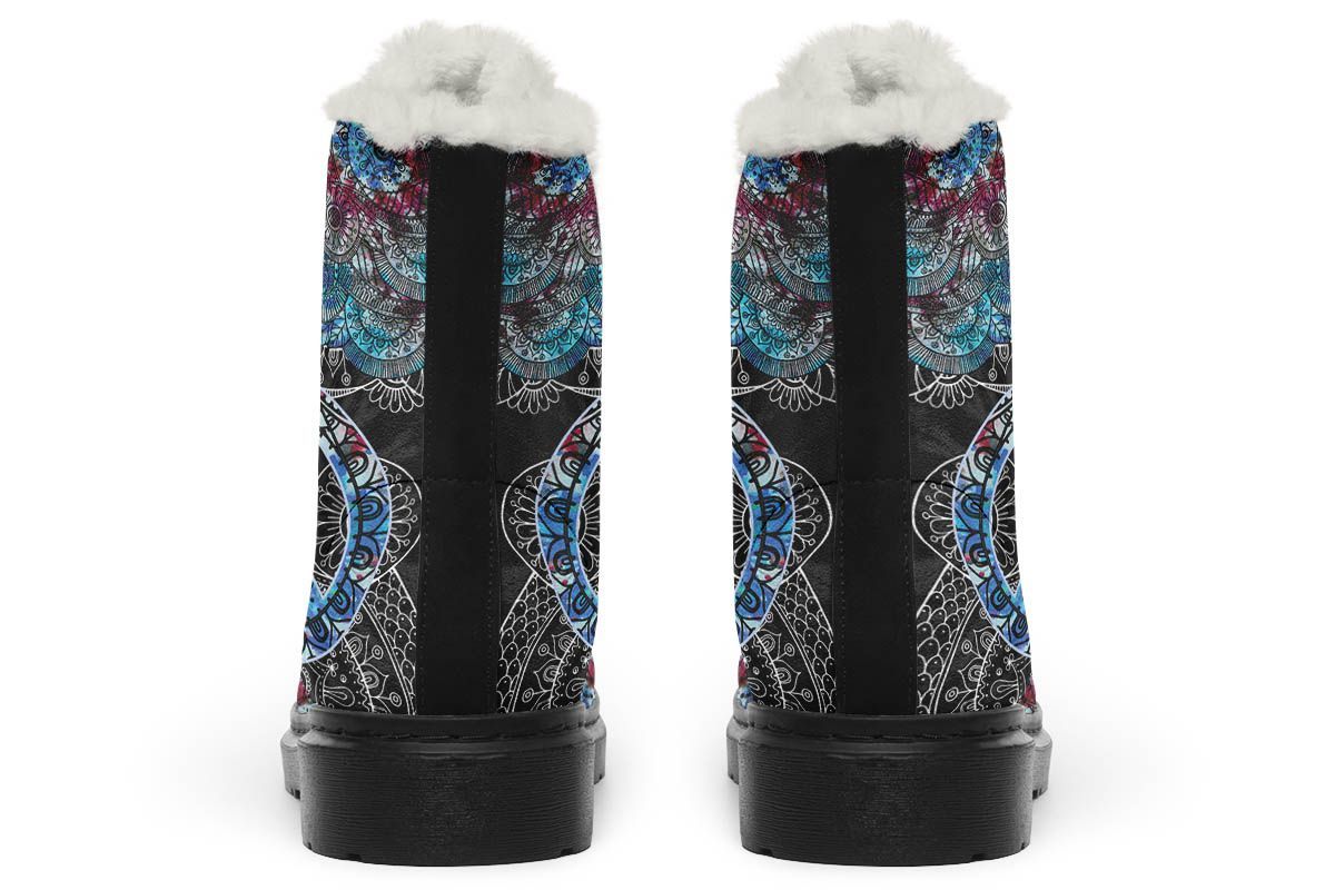 Colorful Tie Dye Mandala Black