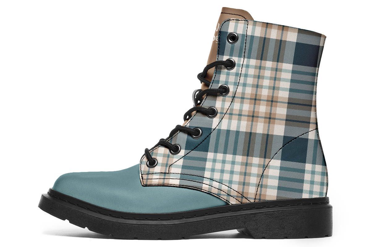 Plaid Color Brown Teal