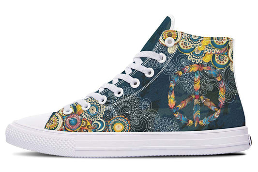 Peace And Mandala Feathers