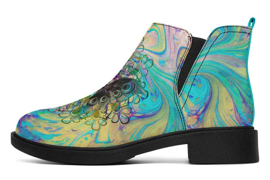 Watercolor Butterfly And Flower