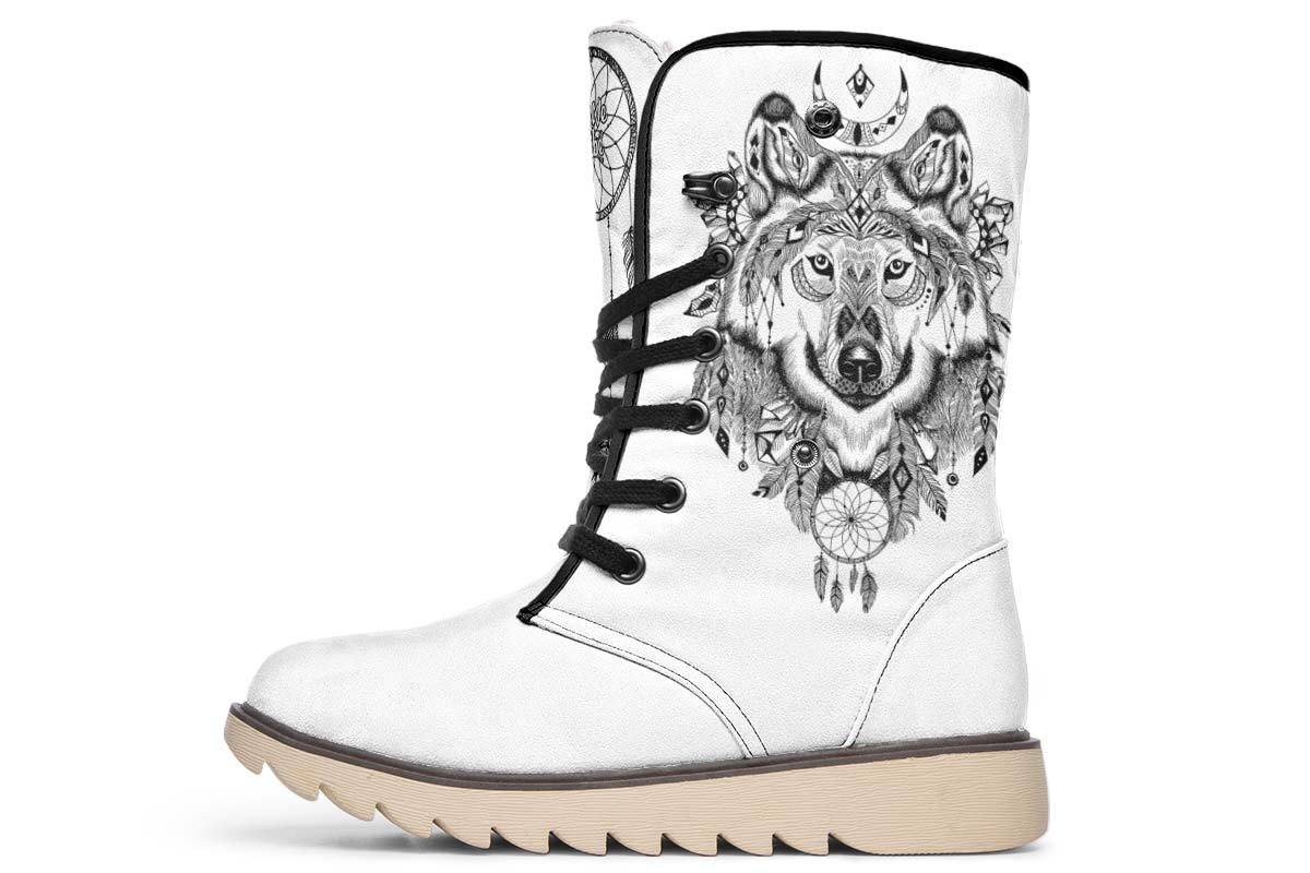 White Boho Wolf