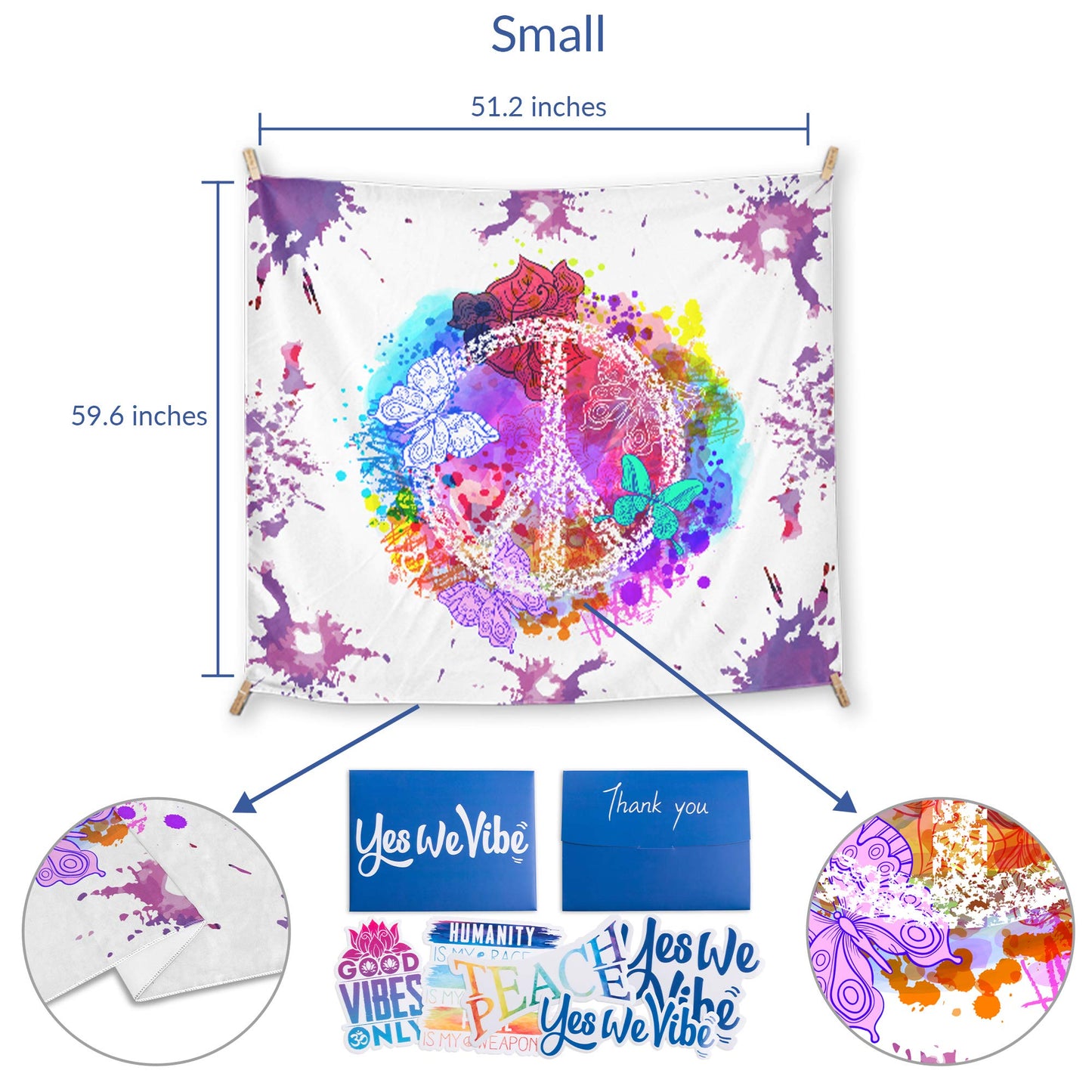 Colorful Peace And Butterflies