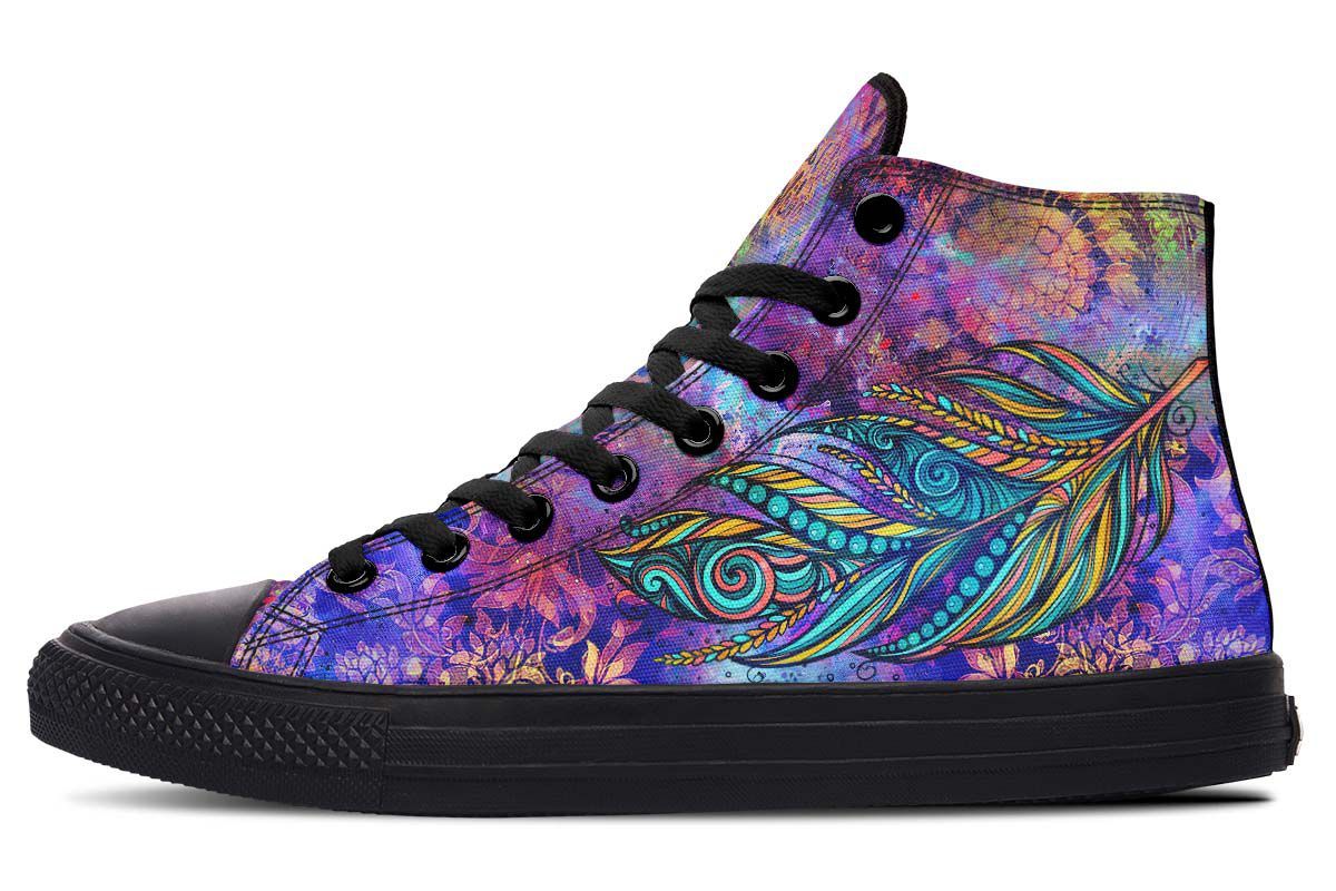 Spiritual Feather High Tops