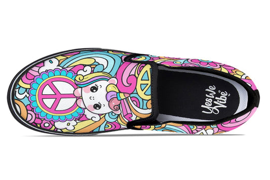 Cartoon Unicorn And Peace