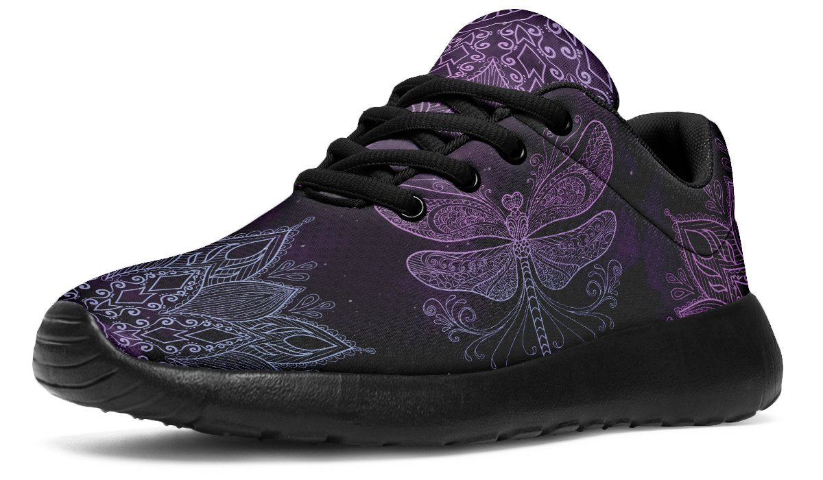 Dragonfly With Mandala In Purple