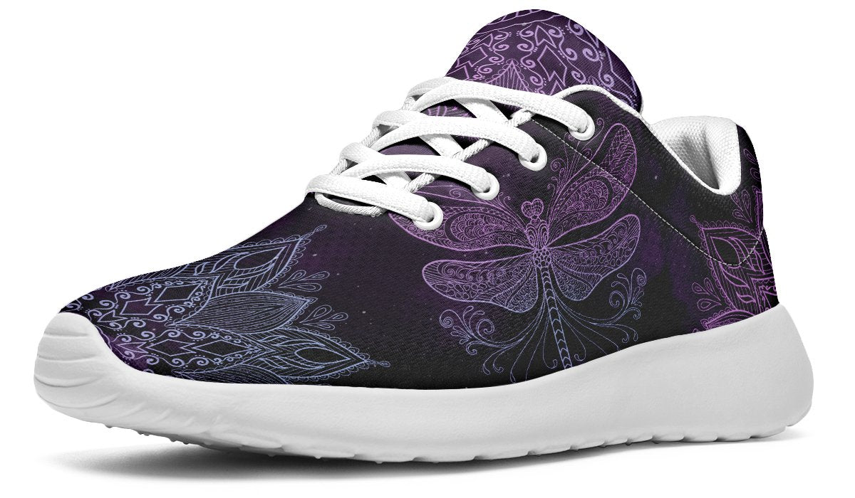 Dragonfly With Mandala In Purple