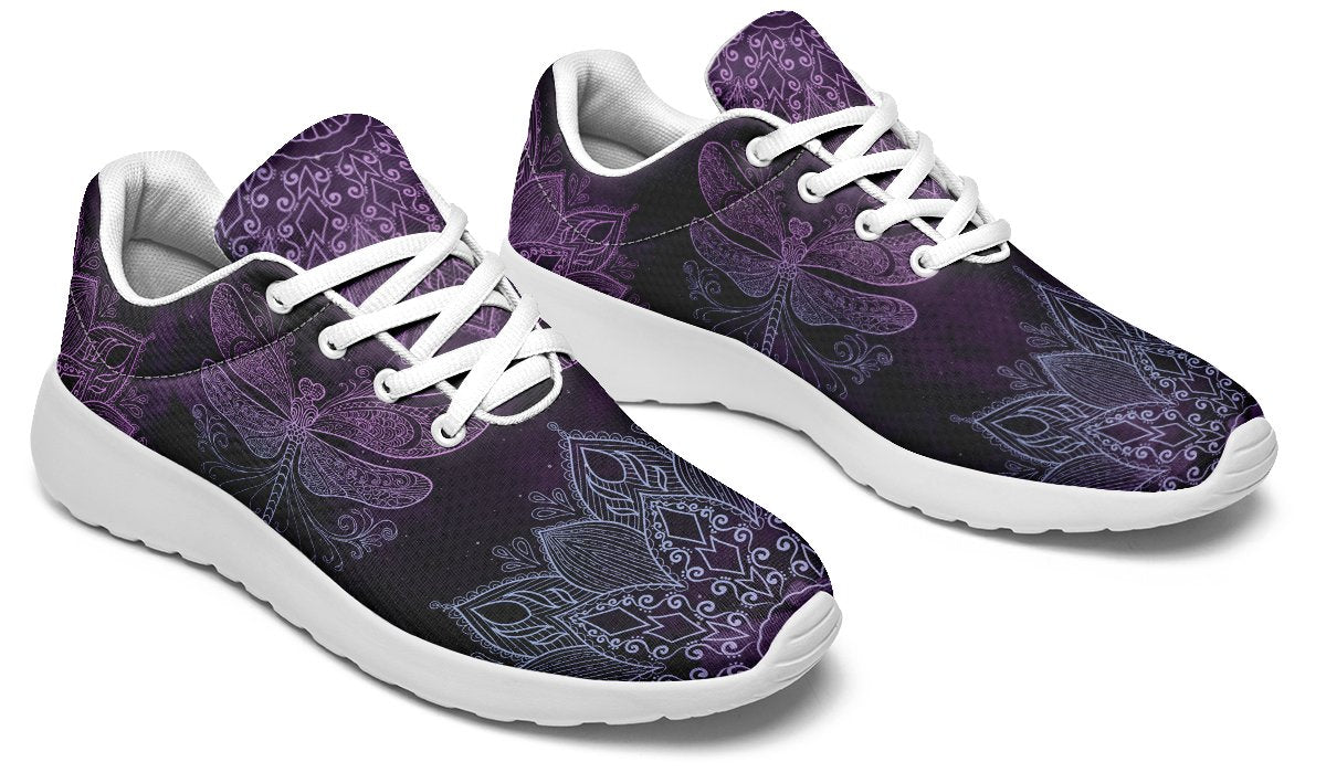 Dragonfly With Mandala In Purple