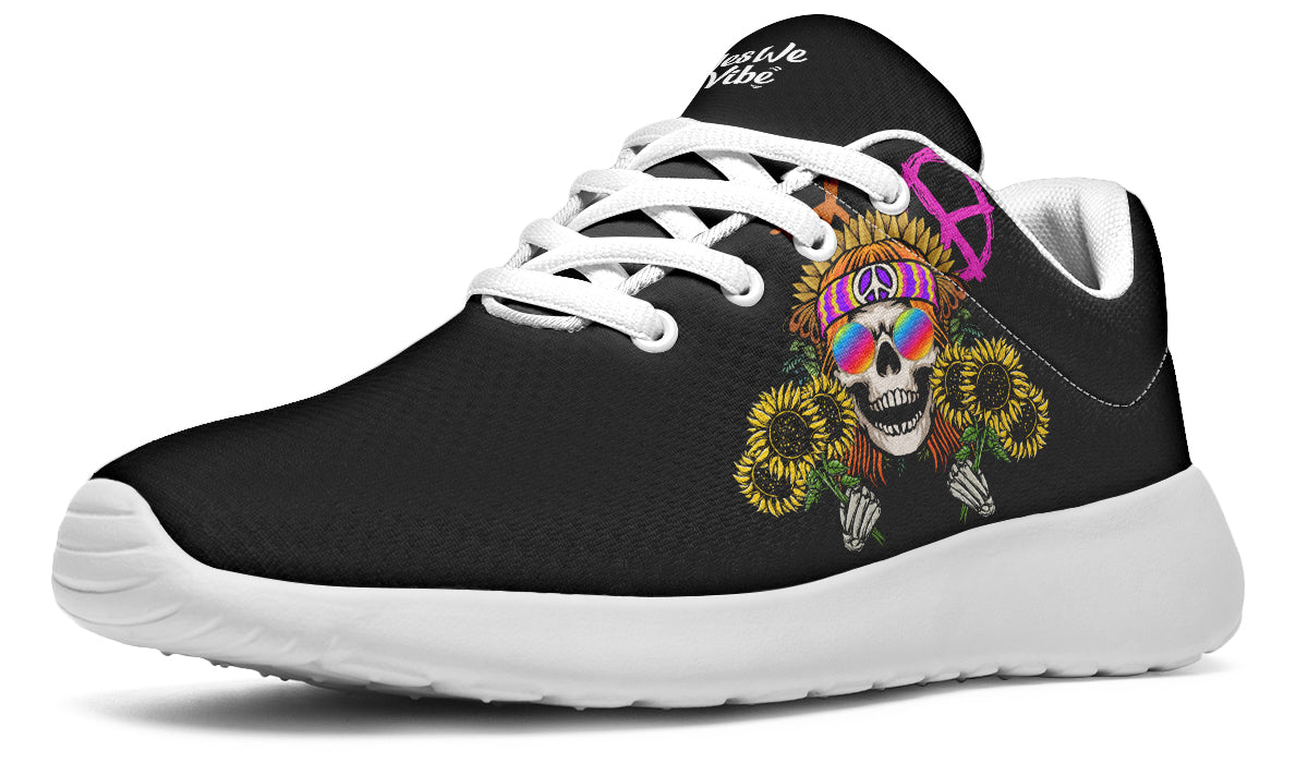 Hippie Happy Skull Sunflower