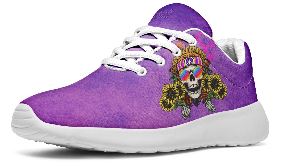 Hippie Happy Skull Sunflower Purple