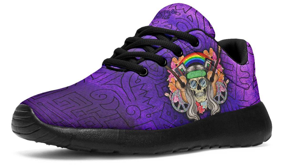 Hippie Skull Peace Guitar Violet