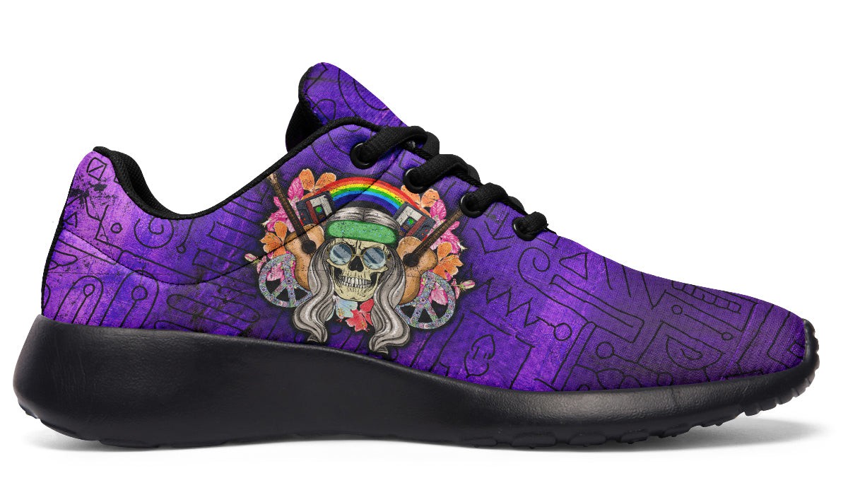 Hippie Skull Peace Guitar Violet