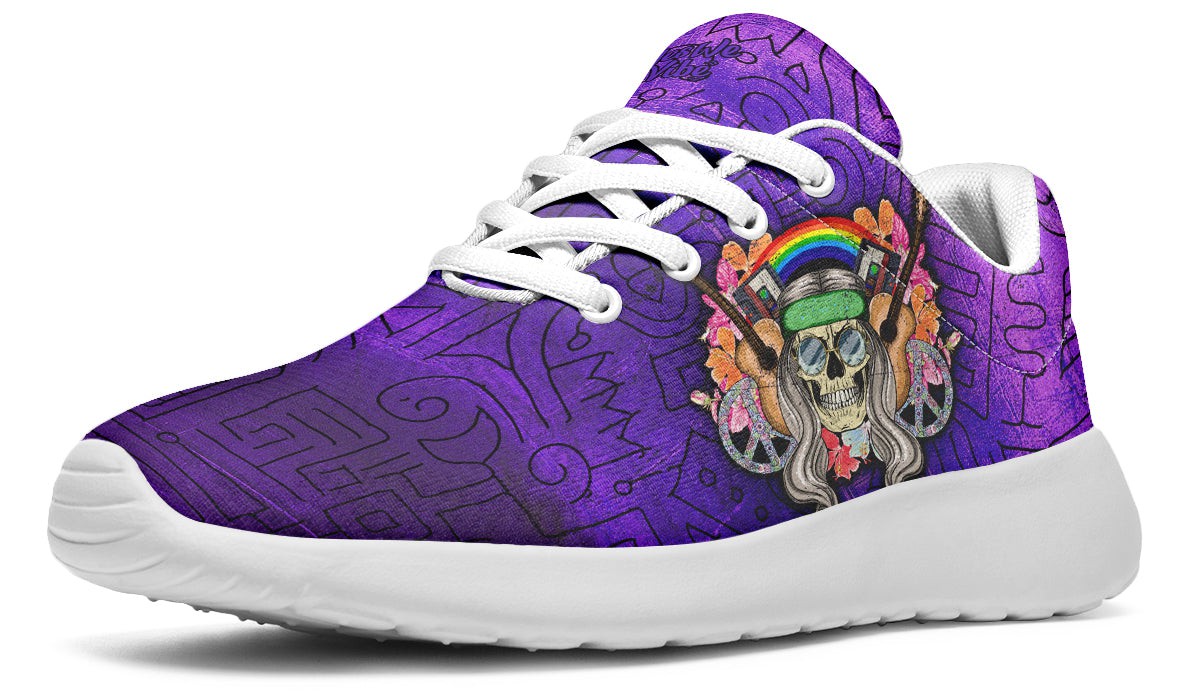 Hippie Skull Peace Guitar Violet