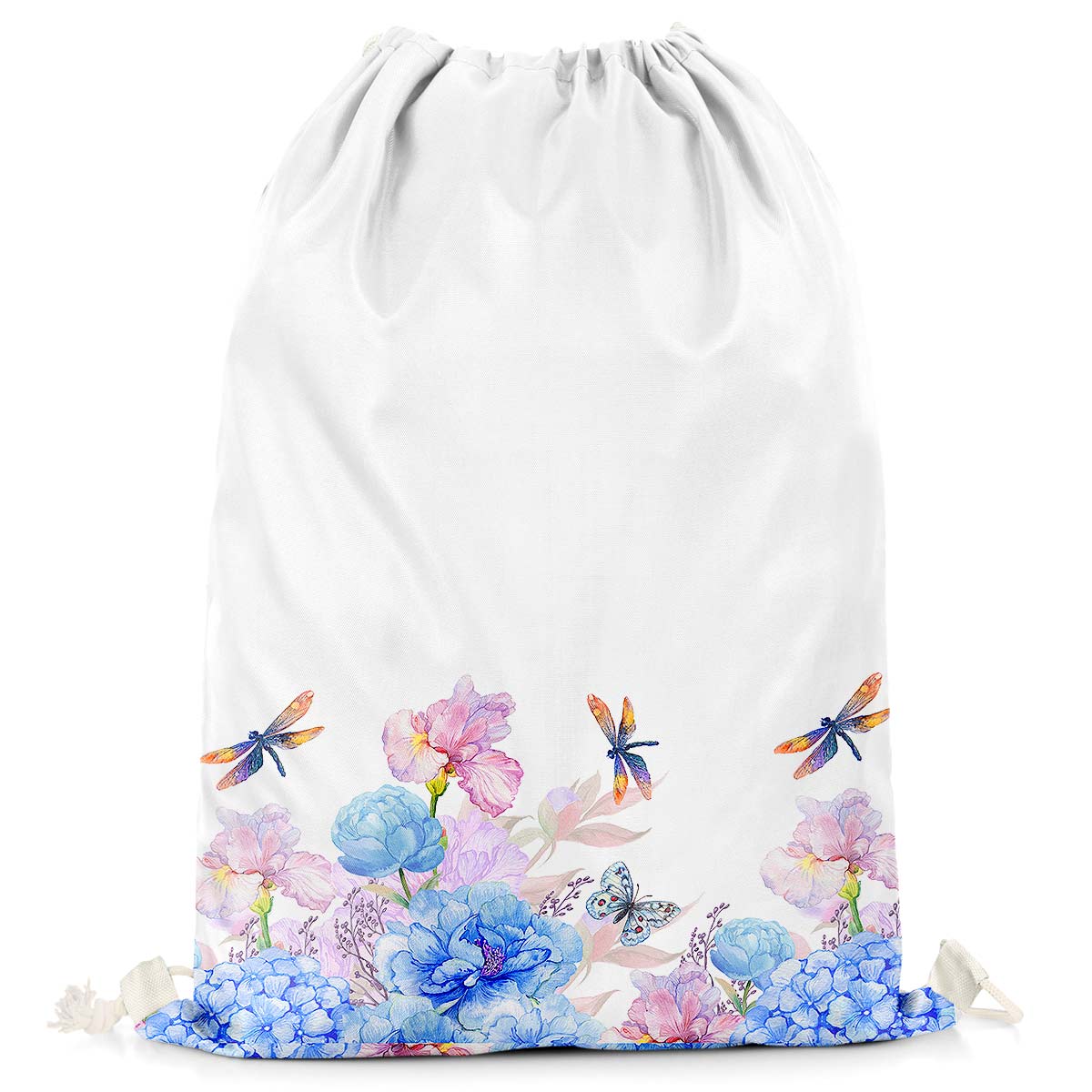 Flowers And Dragonfly