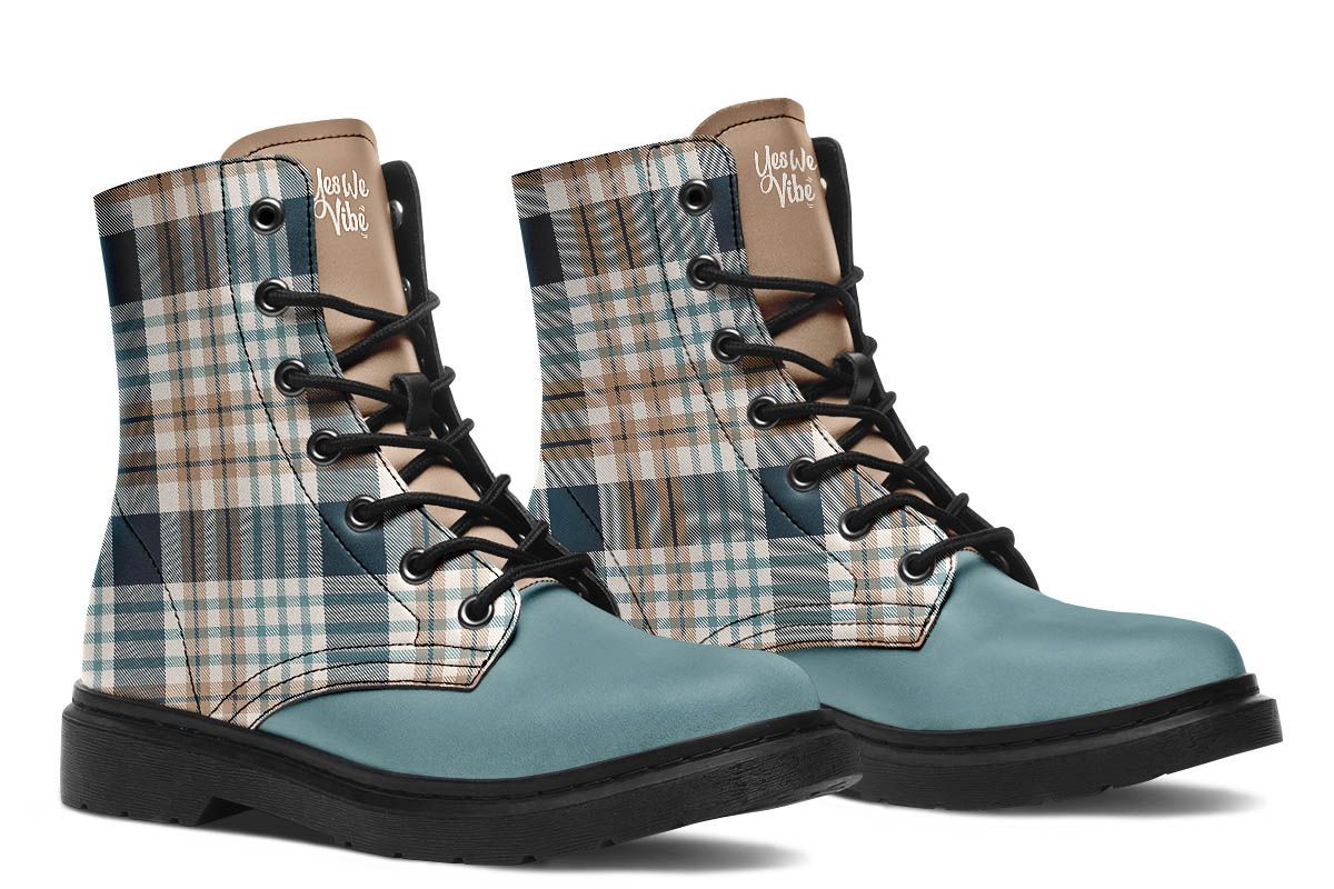 Plaid Color Brown Teal