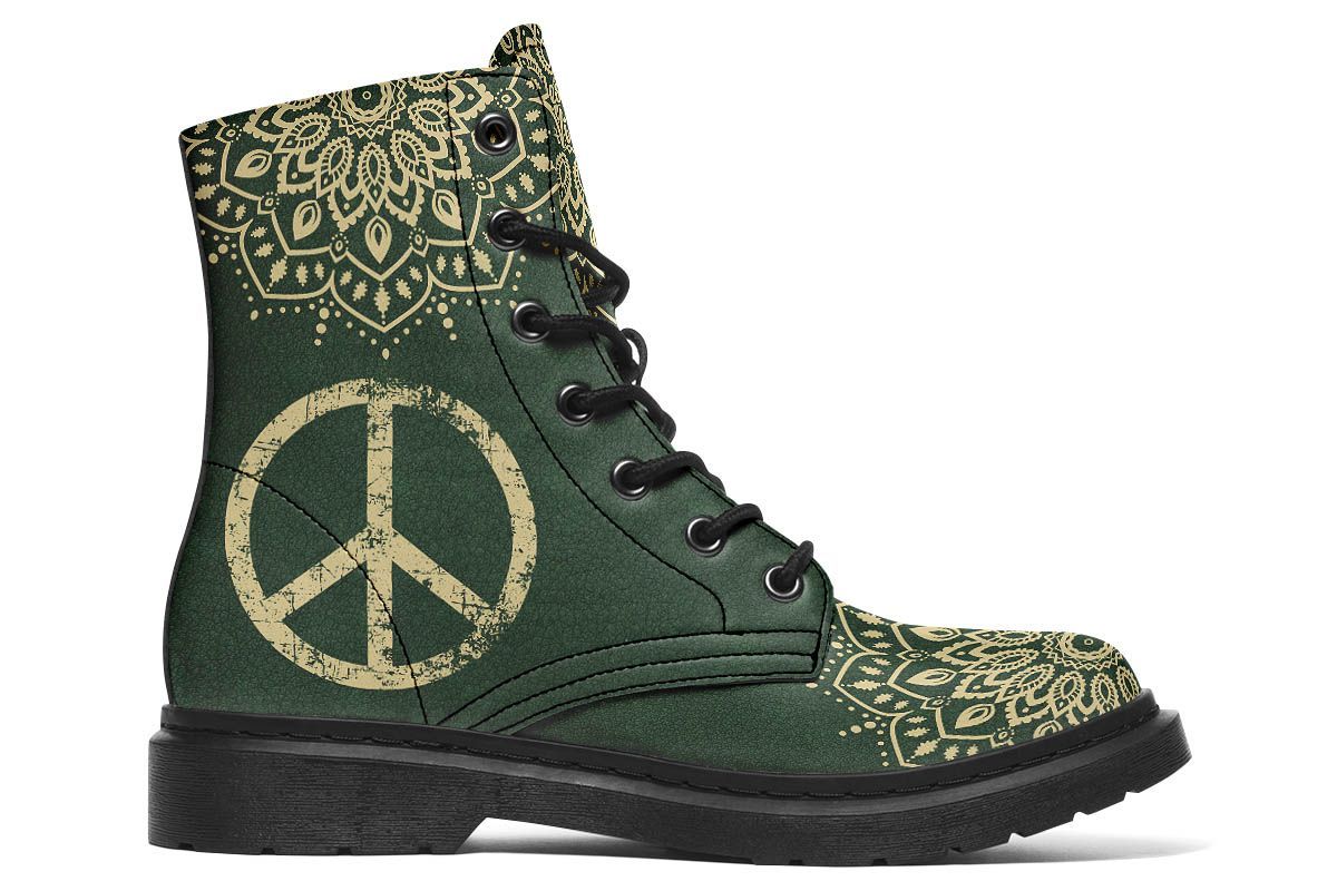 Peace Sign Mandala Green