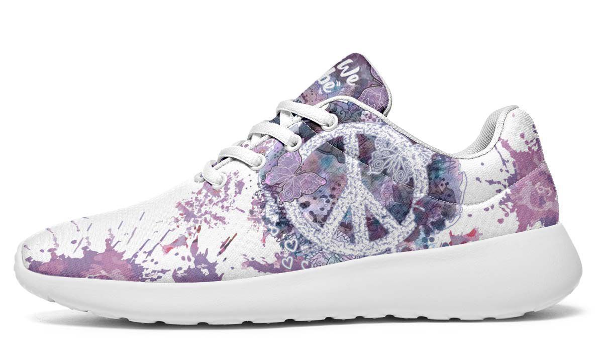 Purple Peace And Butterflies