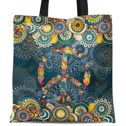 Peace And Mandala Feathers