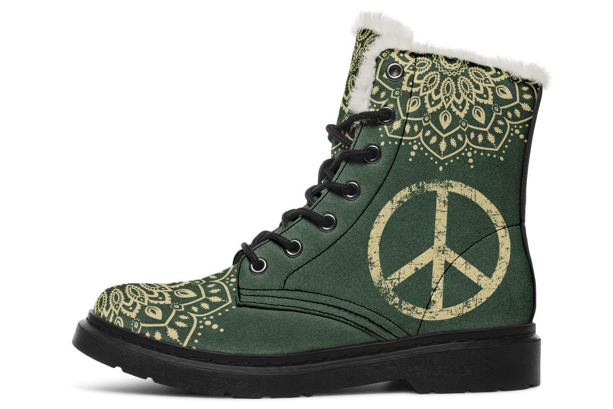 Peace Sign Mandala Green