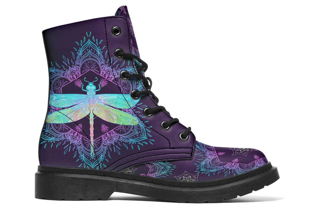 Dragonfly Mandala Handcrafted Boots main image 1