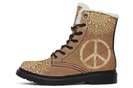 Peace Sign Mandala Tan