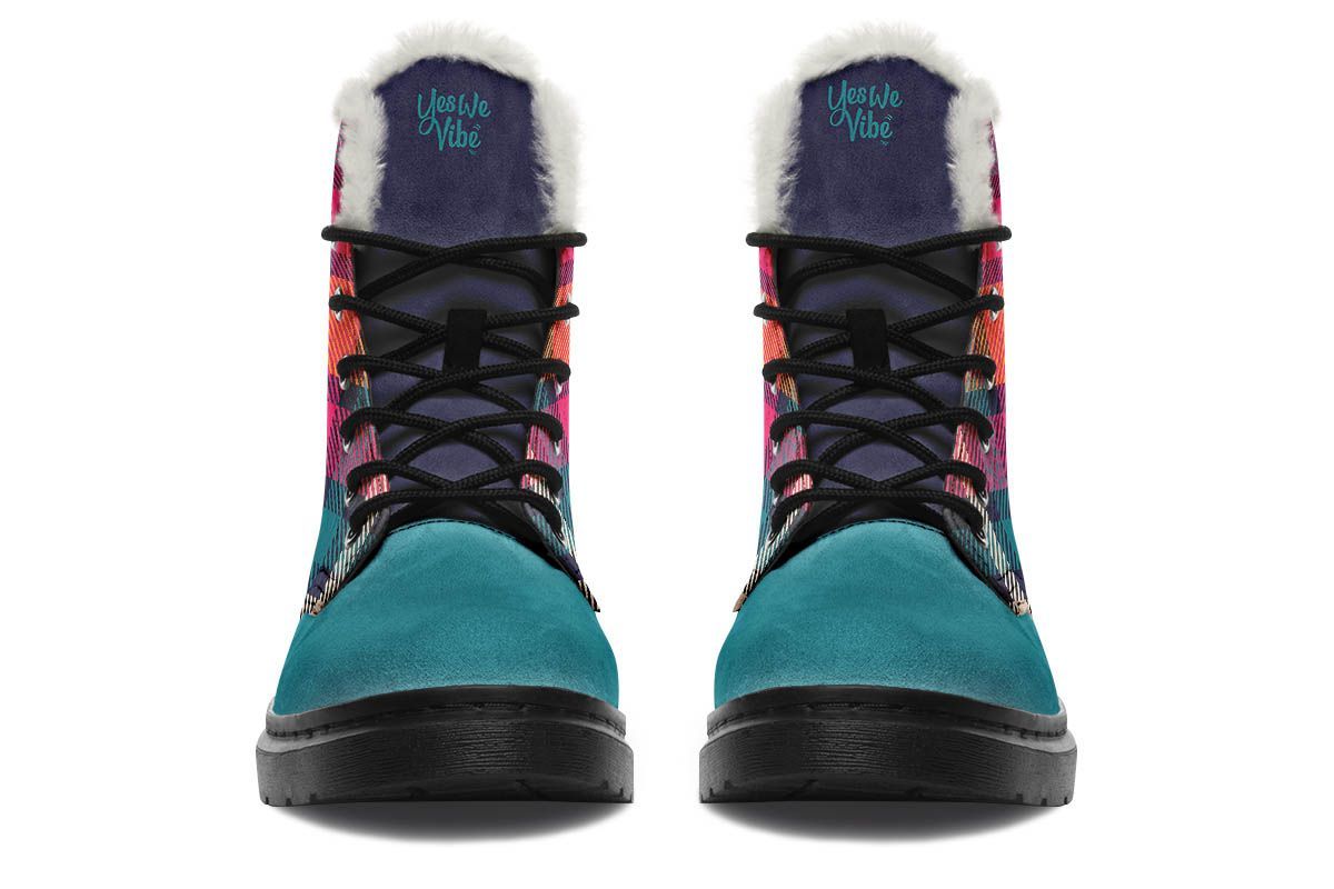 Plaid Color Navy Teal