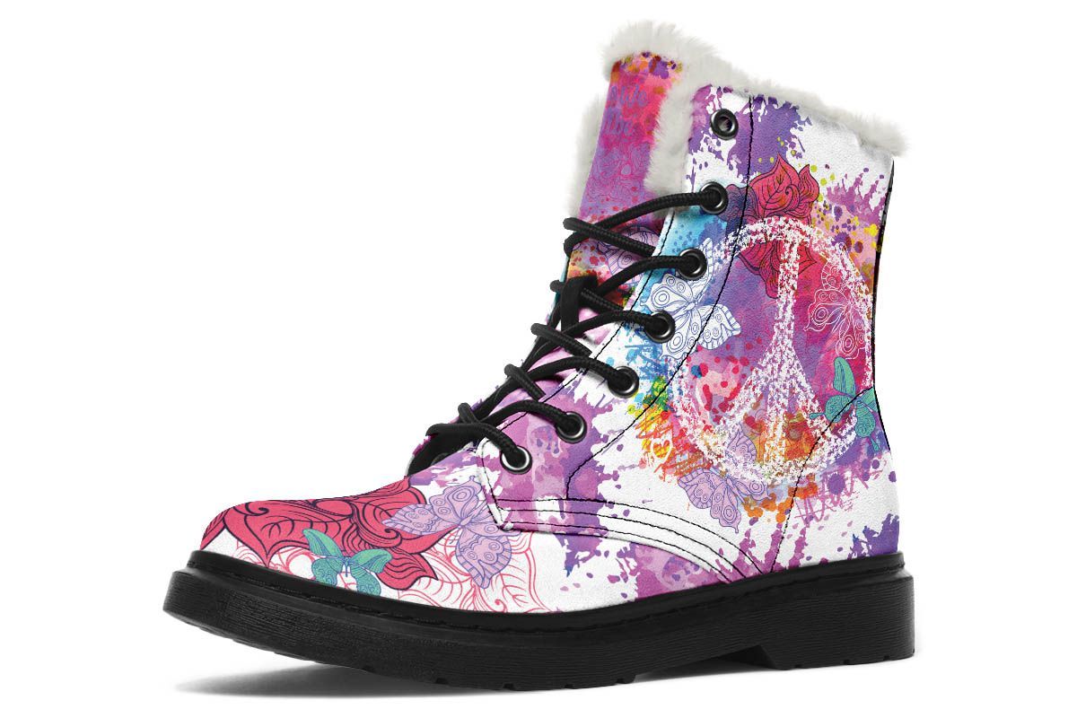 Colorful Peace And Butterflies