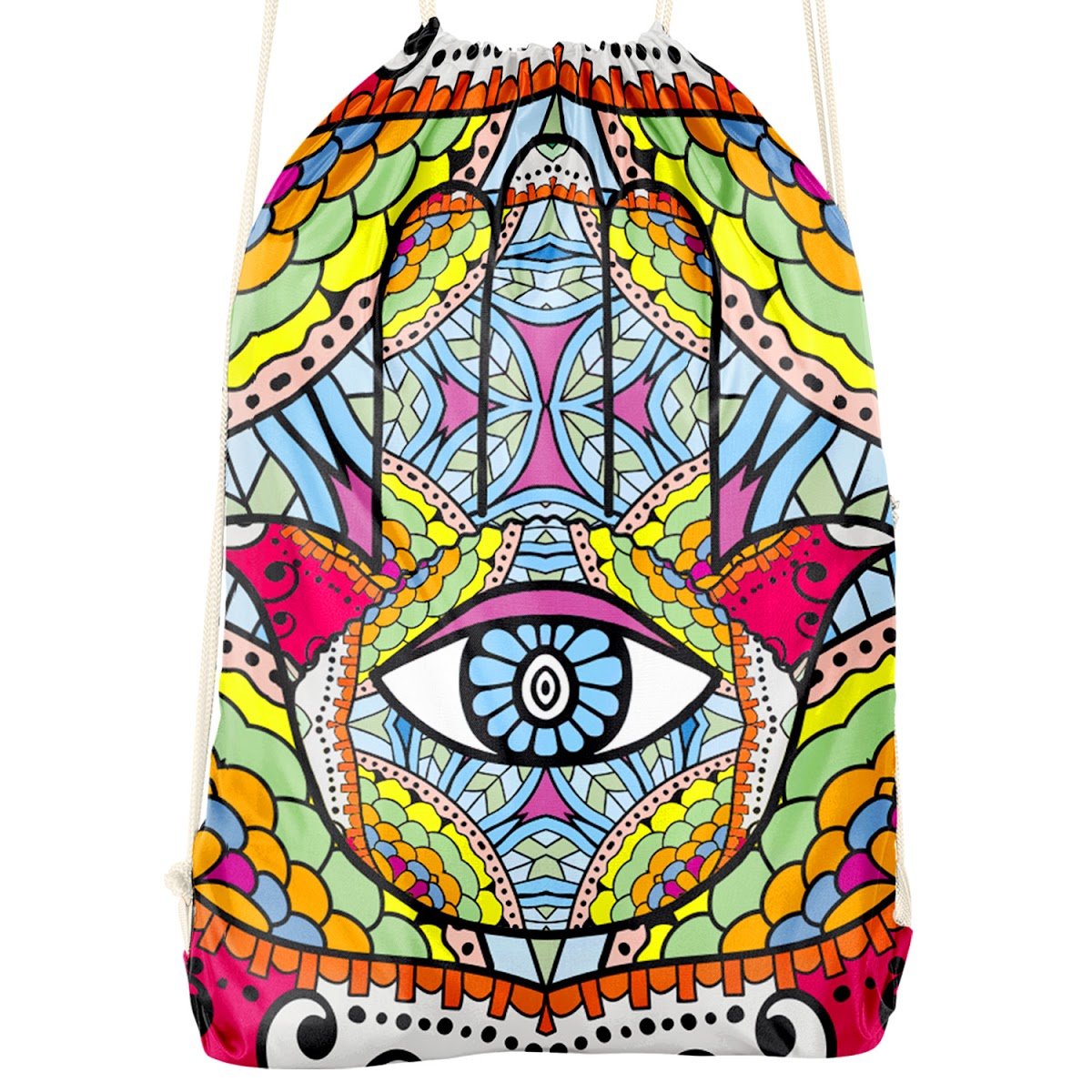 Hamsa Hand And Mandala Red